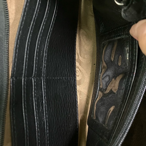 Brighton Crossbody Black Leather Bag Purse Croc Embossed Western Cowgirl Cottage - Picture 15 of 17